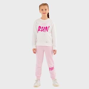 Run Erkek - Kız Çocuk T-shirt Eşofman Altı Takım