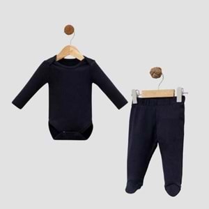 Erkek Bebek 2’li Takım Uzun Kollu Body ve Alt - Lacivert - 24-36 AY - FRND000000095-Laciver-24-36 AY