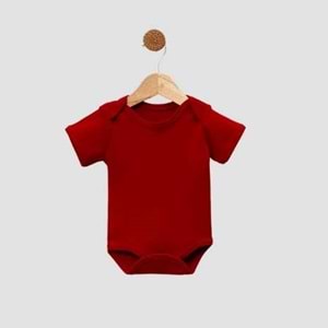 Erkek-Kız Bebek 2’li Takım Kısa Kollu Body ve Alt - Kırmızı - 24-36 AY - FRND000000096-Kırmızı-24-36 AY