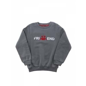 Friend Baskılı 3 İp Mevsimlik Kız-Erkek Takım - Füme - 7 YAŞ