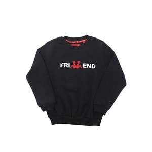 Friend Baskılı 3 İp Mevsimlik Kız-Erkek Takım - Lacivert - 6 YAŞ