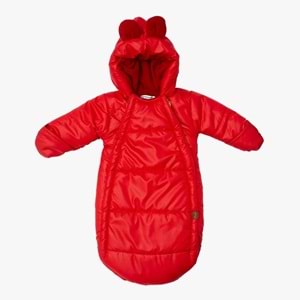 Bebek Yenidoğan Kundak Tulum Microkumaş Tulum Polarlı - Kırmızı - 9-12 AY