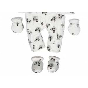 Kayak Tulum Bebe Kayak Kıyafeti Panda Baskılı -Kışlık-FRND82