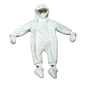 Kayak Tulum Bebe Kayak Kıyafeti Panda Baskılı -Kışlık - Buz Mavi - 24-36 AY