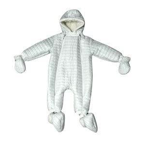 Kayak Tulum Bebe Kayak Kıyafeti Panda Baskılı -Kışlık - Buz Mavi - 24-36 AY