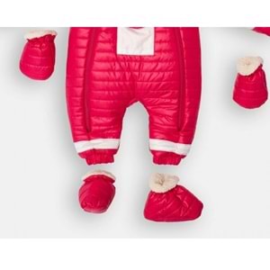 Kayak Tulum Bebe Kayak Kıyafeti Cepli Trenyolu-Kışlık- Fuşya - 12-18 AY