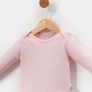 Jijek Baby 3 Lü Uzunkollu Bebek Body – Yumuşak,Rahat - EKRU-KIRMIZI-PEMBE - 24-36 AY
