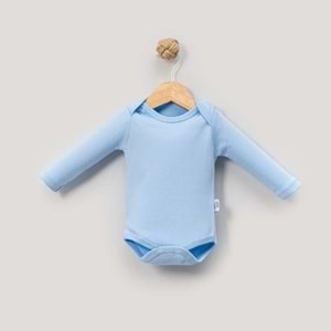 Jijek Baby 3 Lü Uzunkollu Bebek Body – Yumuşak,Rahat - KREM-MAVİ-BEYAZ - 18-24 AY