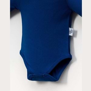 Jijek Baby 3 Lü Uzunkollu Bebek Body – Yumuşak,Rahat - SAKS-LACİVERT-TURKUAZ - 12-18 AY