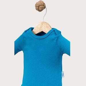 Jijek Baby 3 Lü Uzunkollu Bebek Body – Yumuşak,Rahat - SAKS-LACİVERT-TURKUAZ - 18-24 AY