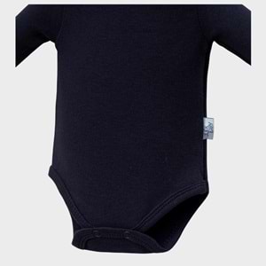 Jijek Baby 3 Lü Uzunkollu Bebek Body – Yumuşak,Rahat - SAKS-LACİVERT-TURKUAZ - 9-12 AY