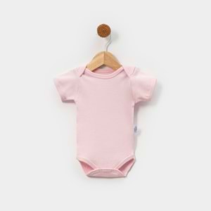 Jijek Baby 3 Lü Kısakollu Bebek Body – Yumuşak,Rahat - EKRU-KIRMIZI-PEMBE - 6-9AY