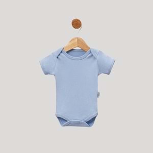 Jijek Baby 3 Lü Kısakollu Bebek Body – Yumuşak,Rahat - MAVİ EKRU A.MAVİ - 12-18 AY