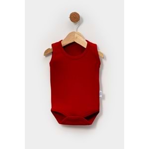 Jijek Baby 3 Lü Kolsuz Bebek Body – Yumuşak,Rahat - beyaz-kırmızı-lacivert - 9-12 AY