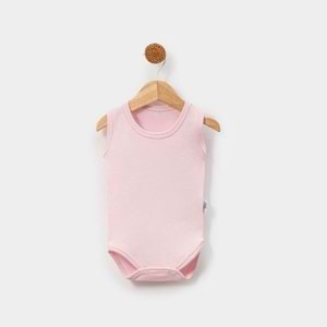Jijek Baby 3 Lü Kolsuz Bebek Body – Yumuşak,Rahat - EKRU-KIRMIZI-PEMBE - 6-9AY