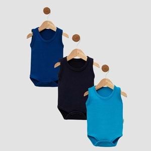 Jijek Baby 3 Lü Kolsuz Bebek Body – Yumuşak,Rahat