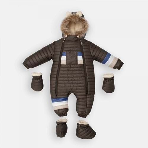 Kayak Tulum Bebe Kayak Kıyafeti -Kışlık - Haki - 9-12 AY - 2103021-Haki-9-12 AY