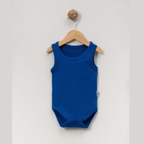 Jijek Baby Pamuk 3lü Kolsuz Bebek Body – Yumuşak,Rahat - saks - 4 YAŞ