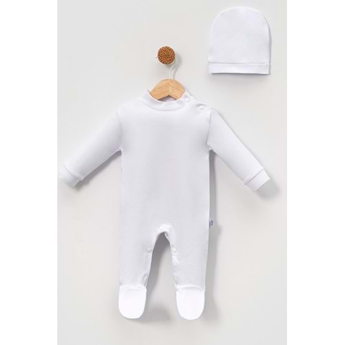 Alttan Çıtçıtlı Şapkalı Bebek Tulum ,Konforlu ve Pratik Tasarım