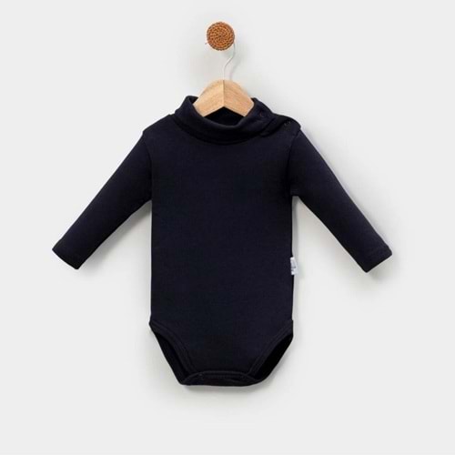 Jijek Baby 5li boğazlı yaka Bebek Body – Yumuşak,Rahat - Lacivert - 12-18 AY