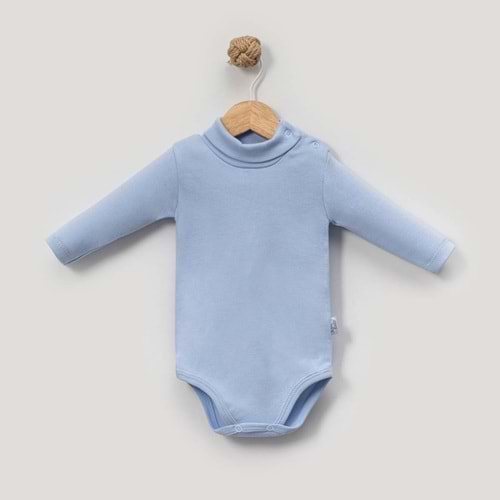 Jijek Baby 5li boğazlı yaka Bebek Body – Yumuşak,Rahat - Mavi - 3 YAŞ