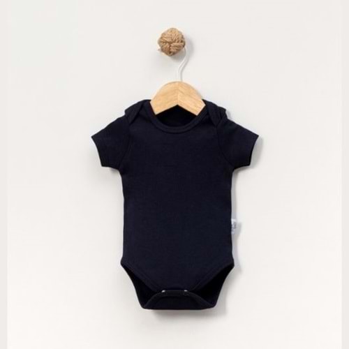 Jijek Baby Pamuk 3lü Kısa Kollu Bebek Body – Yumuşak,Rahat - Lacivert - 4 YAŞ