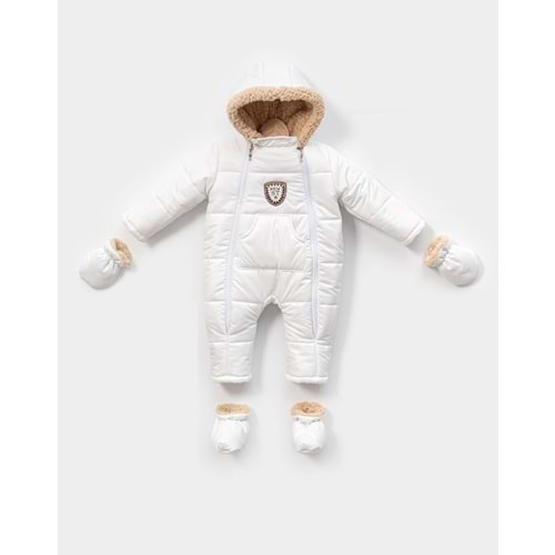 Kayak Tulum Bebe Kayak Kıyafeti New Armalı -Kışlık - Beyaz - 24-36 AY - 510002-Beyaz-24-36 AY