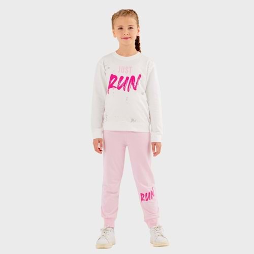 Run Erkek - Kız Çocuk T-shirt Eşofman Altı Takım