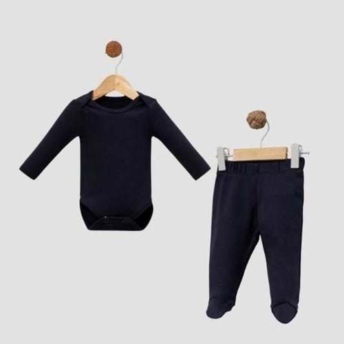 Erkek Bebek 2’li Takım Uzun Kollu Body ve Alt - Lacivert - 6-9AY - FRND000000095-Lacivert-6-9AY