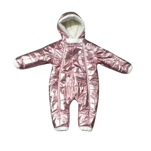 Kayak Tulum Bebe Kayak Kıyafeti Panda Baskılı -Kışlık - Parlak pembe - 24-36 AY