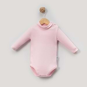 Jijek Baby 5li boğazlı yaka Bebek Body – Yumuşak,Rahat - Pembe - 6-9AY