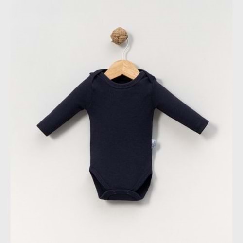 Jijek Baby Pamuk 3 Lü Uzunkollu Bebek Body – Yumuşak,Rahat - Lacivert - 24-36 AY