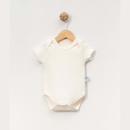 Jijek Baby Pamuk 3lü Kısa Kollu Bebek Body – Yumuşak,Rahat - Ekru - 3 YAŞ