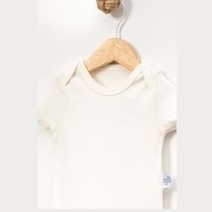 Jijek Baby Pamuk 3lü Kısa Kollu Bebek Body – Yumuşak,Rahat - Ekru - 4 YAŞ