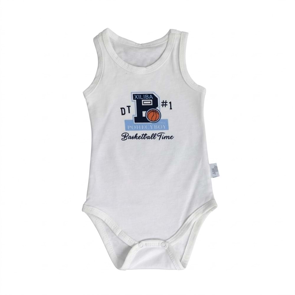 Erkek Bebek Basketbol Temalı Atlet Body - Zıbın