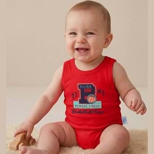 Erkek Bebek Basketbol Temalı Atlet Body - Zıbın