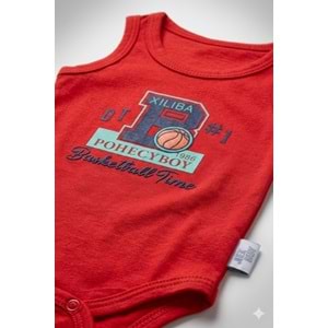 Erkek Bebek Basketbol Temalı Atlet Body -Zıbın