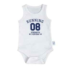 Jijek Baby Erkek Bebek Kırmızı Sportif Baskılı Atlet