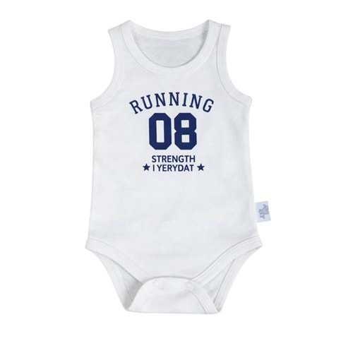 Jijek Baby Erkek Bebek Kırmızı Sportif Baskılı Atlet