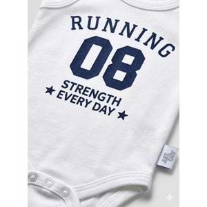 Jijek Baby Erkek Bebek Kırmızı Sportif Baskılı Atlet