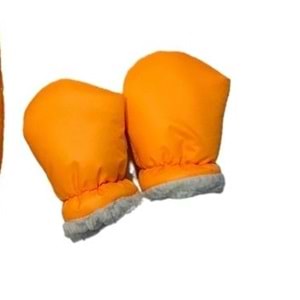 Kayak Tulum Bebe Kar Kıyafeti Ayıcık Nakışlı Kışlık-Turuncu - 6-9AY