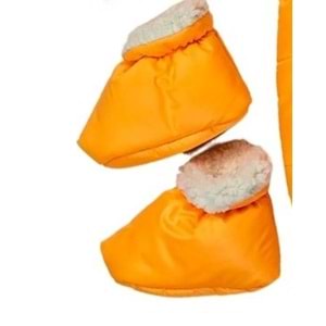 Kayak Tulum Bebe Kar Kıyafeti Ayıcık Nakışlı Kışlık-Turuncu - 18-24 AY