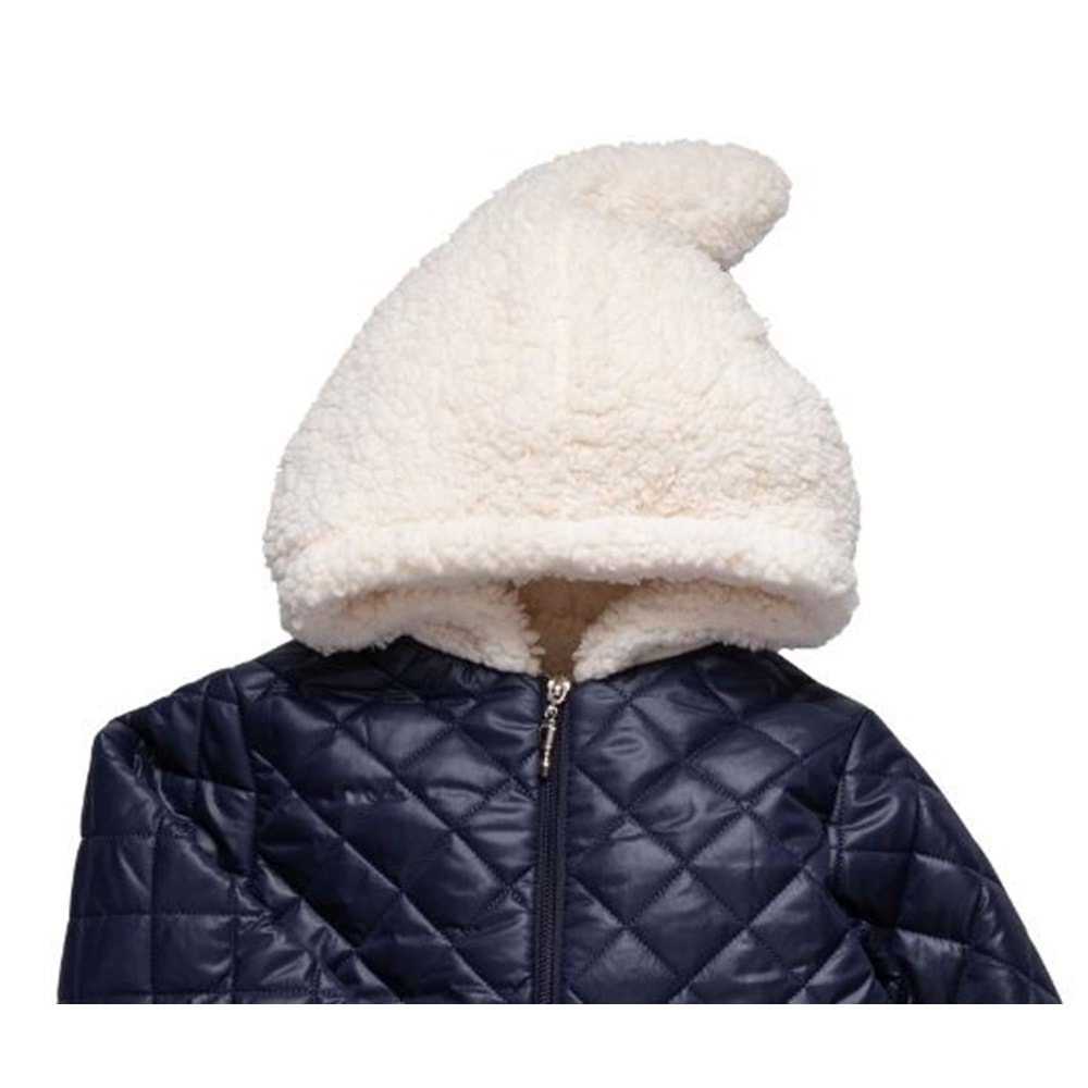 Bebe Şirinler Şapkalı Versoftlu Kozmonot Tulum-Kışlık-FRND67 - Lacivert - 18-24 AY