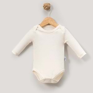 Jijek Baby 3 Lü Uzunkollu Bebek Body – Yumuşak,Rahat - KREM-MAVİ-BEYAZ - 12-18 AY