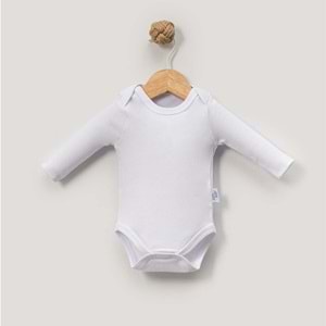 Jijek Baby 3 Lü Uzunkollu Bebek Body – Yumuşak,Rahat - KREM-MAVİ-BEYAZ - 18-24 AY