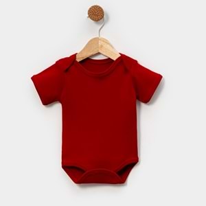 Jijek Baby 3 Lü Kısakollu Bebek Body – Yumuşak,Rahat - EKRU-KIRMIZI-PEMBE - 12-18 AY