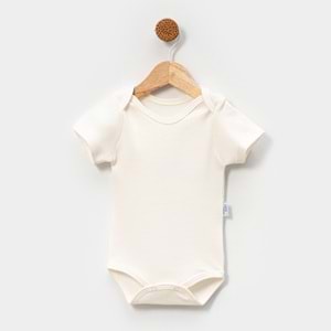 Jijek Baby 3 Lü Kısakollu Bebek Body – Yumuşak,Rahat - EKRU-KIRMIZI-PEMBE - 6-9AY